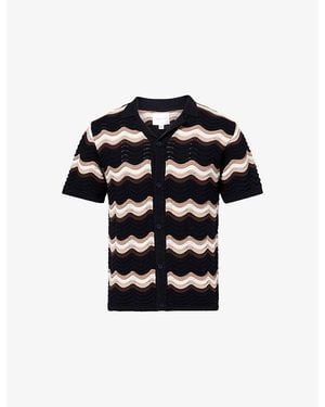 Raith Primavera Wavy Crochet Cotton-Knit Shirt - Black