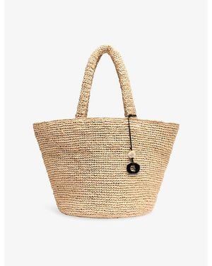 Whistles Charm Straw Tote Bag - Metallic