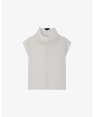 Soeur Izumi Asymmetric-Hem Cotton Blouse - White