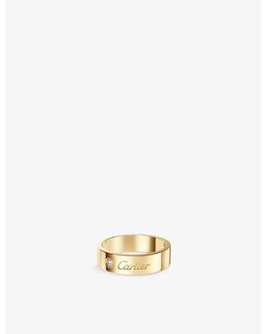 Cartier C De 5Mm 18Ct- And 0.04 Brilliant-Cut Diamond Wedding Ring - Metallic
