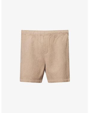 PAIGE Chalmers Waffle-Pattern Cotton-Jersey Shorts - Natural