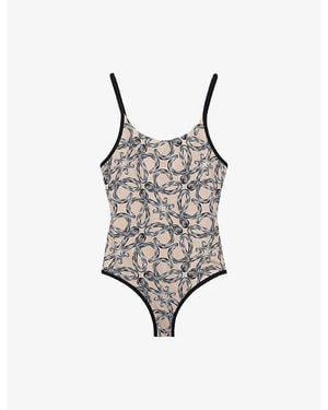 Loewe X Paula's Ibiza Brand-Print Tech-Jersey Swimsuit - Multicolour