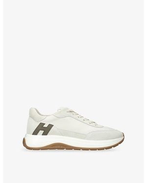 Hogan Allacciato Suede And Leather Sneakers - White