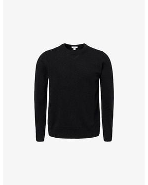 Sunspel Crewneck Regular-Fit Cashmere Sweater - Black