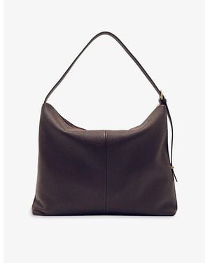 Reiss Vigo Buckle-Strap Leather Tote Bag - Blue