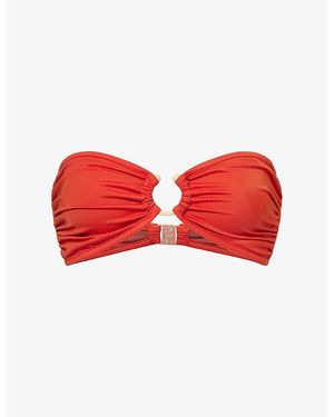 Johanna Ortiz Seawaters Ring-Hardware Bikini Top - Red