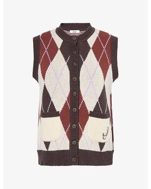 Siedres Carina Sleeveless Knitted Cardigan - Pink