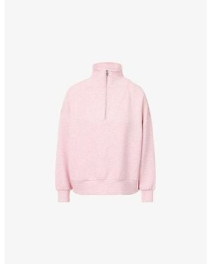 Varley Hawley Half-Zip Stretch-Jersey Sweatshirt - Pink