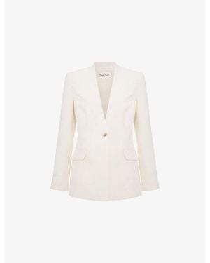 Phase Eight Single-Breasted Stretch-Twill Blazer - White