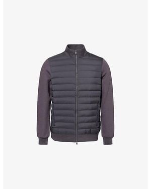 Arne Hybrid Tech Quilted Woven Jacket - Blue