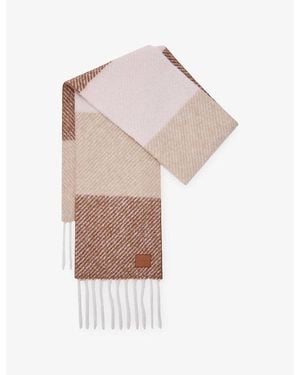 Loewe Colour-Block Alpaca And Wool-Blend Scarf - Multicolour