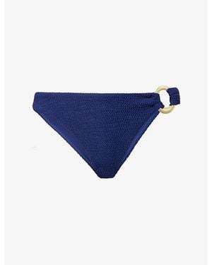 Cheap Monday Bronte Ring-Embellished Bikini Bottoms - Blue