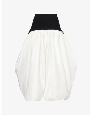 Jonathan Simkhai Corinn Puffball Stretch-Woven Midi Skirt - Black