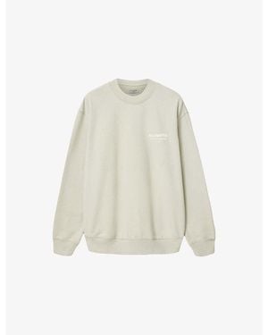 AllSaints Dreamer Crewneck Logo-Print Cotton Sweatshirt - White