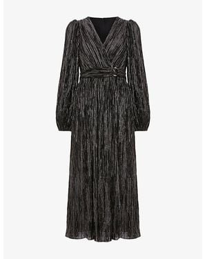 Phase Eight Emre Stripe Woven Midi Dress - Black