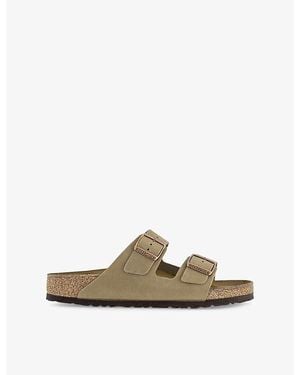 Birkenstock Arizona Double-Strap Suede Sandals - Natural