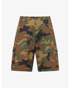 Austin Post Straight-Fit Cotton Cargo Shorts - Green