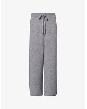 Sisters & Seekers Wide-Leg Relaxed-Fit Knitted Pants - Gray