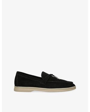 Steve Madden Portland Suede Loafers - Black