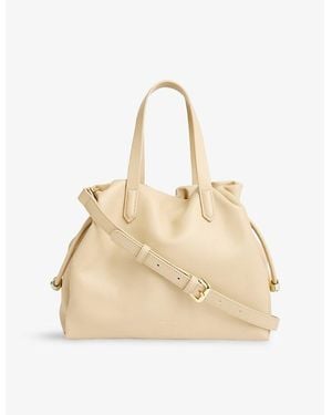LK Bennett Selina Leather Tote Bag - Natural