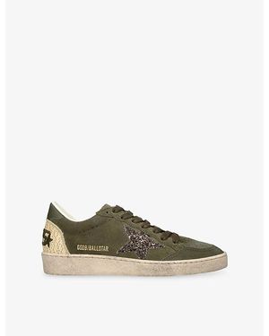 Golden Goose Ballstar 35968 Suede Trainers - Green