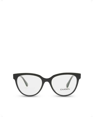 CHANEL Ch3394 Butterfly-frame Acetate Optical Glasses - Black