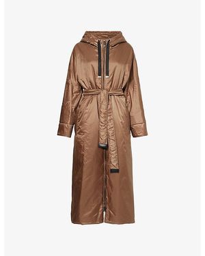 Max Mara Long Padded Parka Jacket - Brown