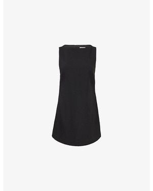 Dissh Rowie Boat-Neck Stretch-Woven Mini Dress - Black