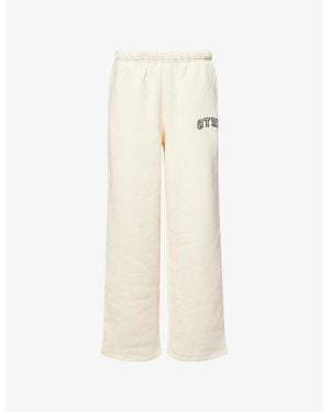 The Couture Club Drawstring Straight-Leg Cotton-Jersey Joggers - Natural