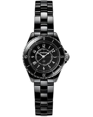 CHANEL J12 28Mm Steel And Ceramic Quartz Watch - Black