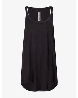 Rick Owens Gigi Scoop-Neck Wool And Silk-Blend Tank Top - Black