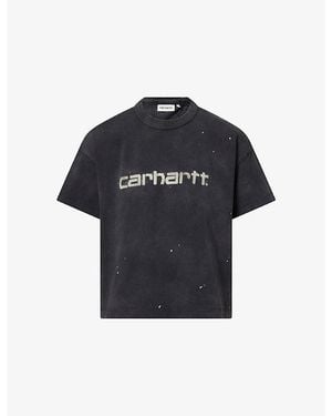 Carhartt Painter Logo-Print Cotton T-Shirt - Blue