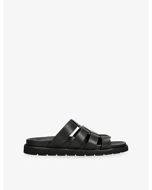 Steve Madden Ankara Leather Sandals - Black