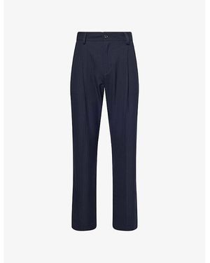 Jonathan Simkhai Kane Stripe Relaxed-Fit Woven Pants - Blue