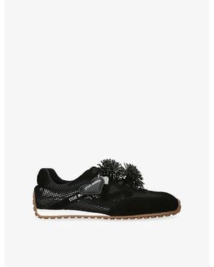 Steve Madden Coheart Faux-Leather Trainers - Black