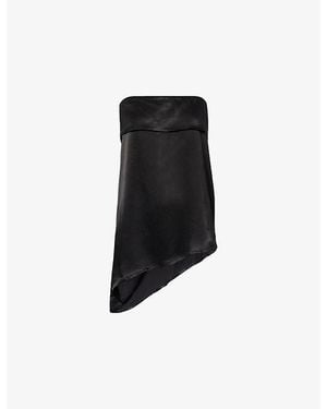 Dissh Sander Strapless Satin Top - Black