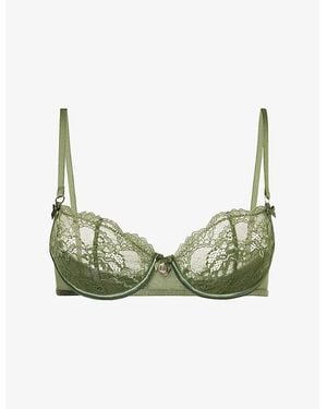 Lounge Underwear Brianna Plunge Lace Bra - Green