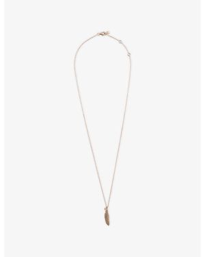 Kismet by Milka Raven Feather Midi 0.04Ct Diamond Pendant Necklace - White