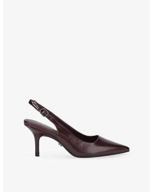 Carvela Kurt Geiger Spirit Slingback Faux Leather Heeled Courts - Brown