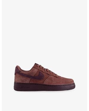 Nike Air Force 1 '07 Suede Trainers - Red