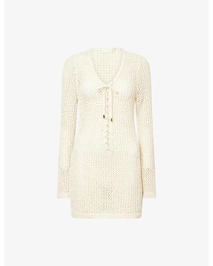 Cheap Monday Corossol Crochet-Knit Mini Dress - Natural