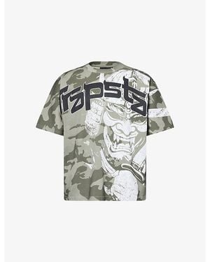 Trapstar Samurai Camo-Print Cotton T-Shirt - Green