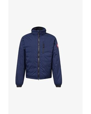 Canada Goose Lodge High-Neck Shell-Down Jacket - Blue