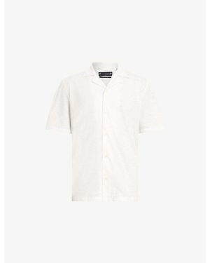 AllSaints Robson Notched-Collar Cotton Shirt - White