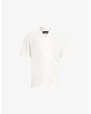 AllSaints Robson Notched-Collar Cotton Shirt - White