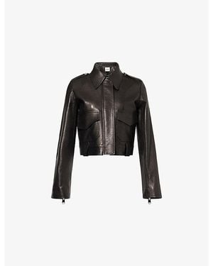 KHAITE Cordelia Moto Leather Jacket - Black
