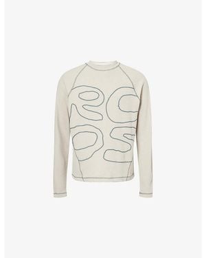 Reese Cooper Logo Waffle Cotton-Blend Long-Sleeve T-Shirt - White