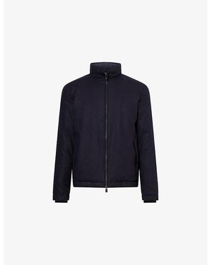Corneliani Padded Blouson Cashmere Blend Jacket - Blue