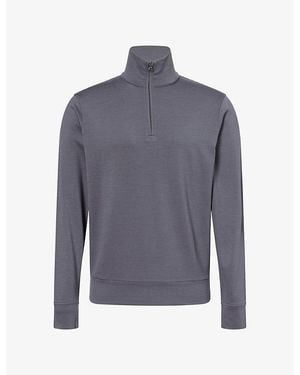 Orlebar Brown Isar Half-Zip Merino-Wool Sweatshirt - Blue