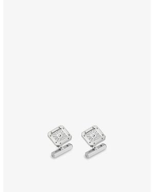 Cartier Santos De Palladium-Plated Sterling Cufflinks - White
